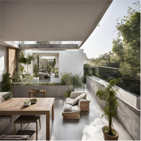 Terraces and balconies as extensions of the interior